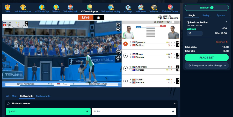 Virtual Sports at Playzilla.