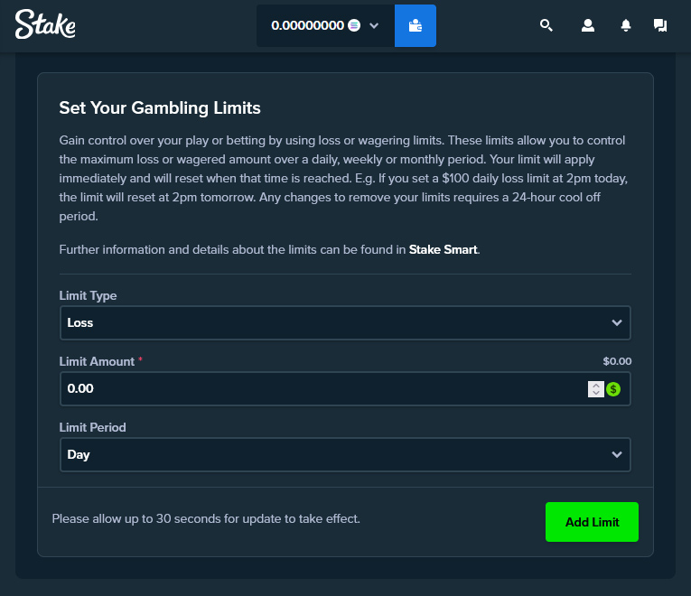 Stake Gambling Limits